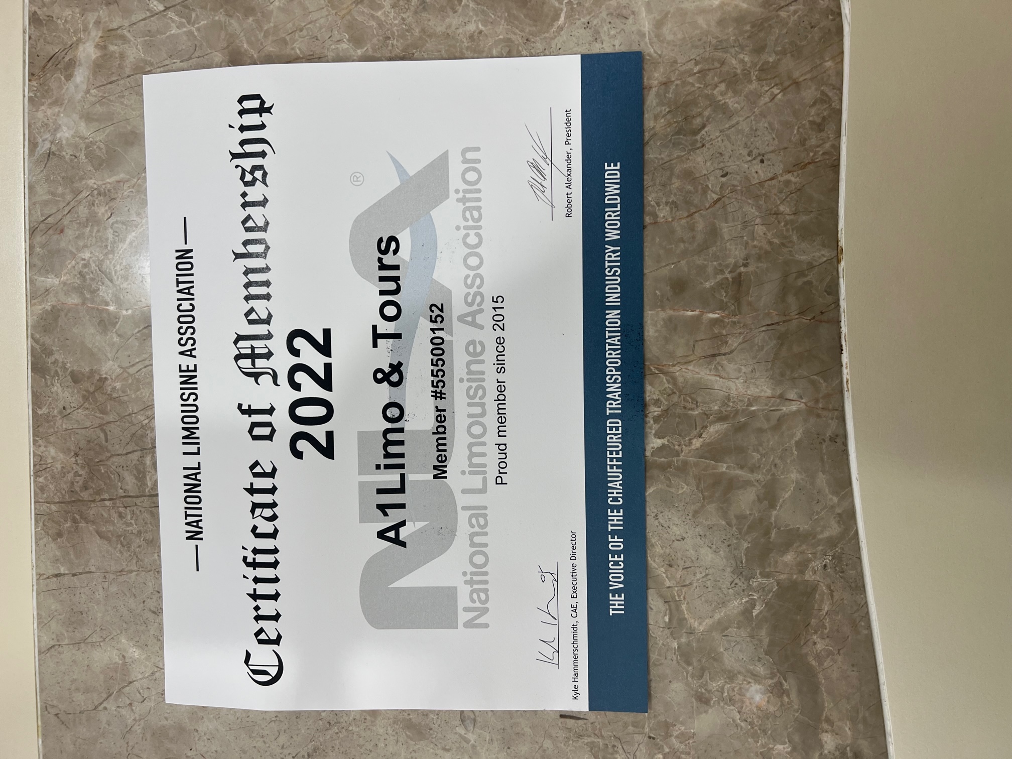 Certificate of Membership
