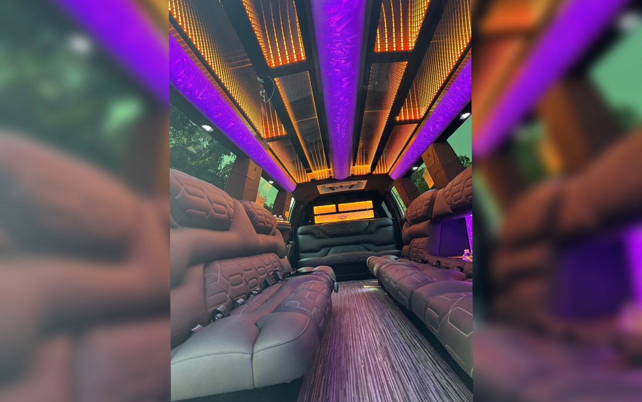 inside of luxury car