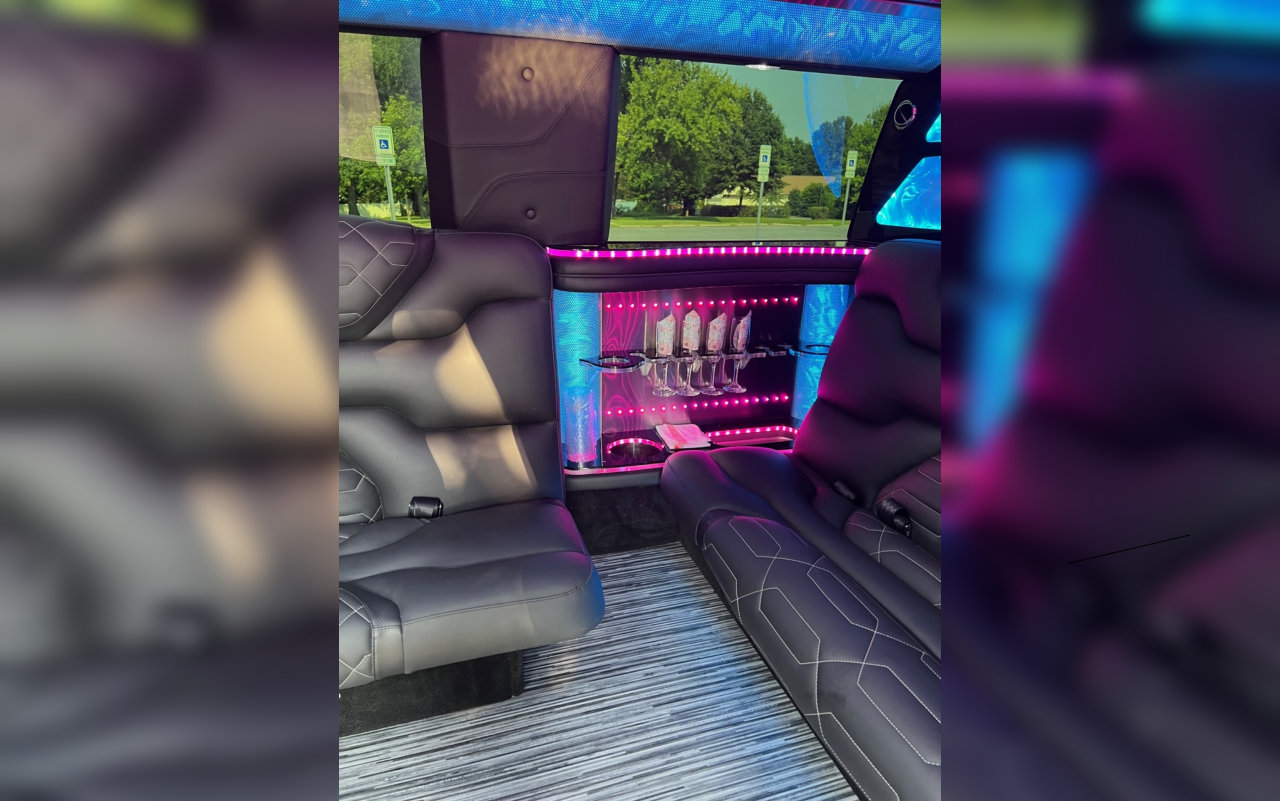 inside of luxury car