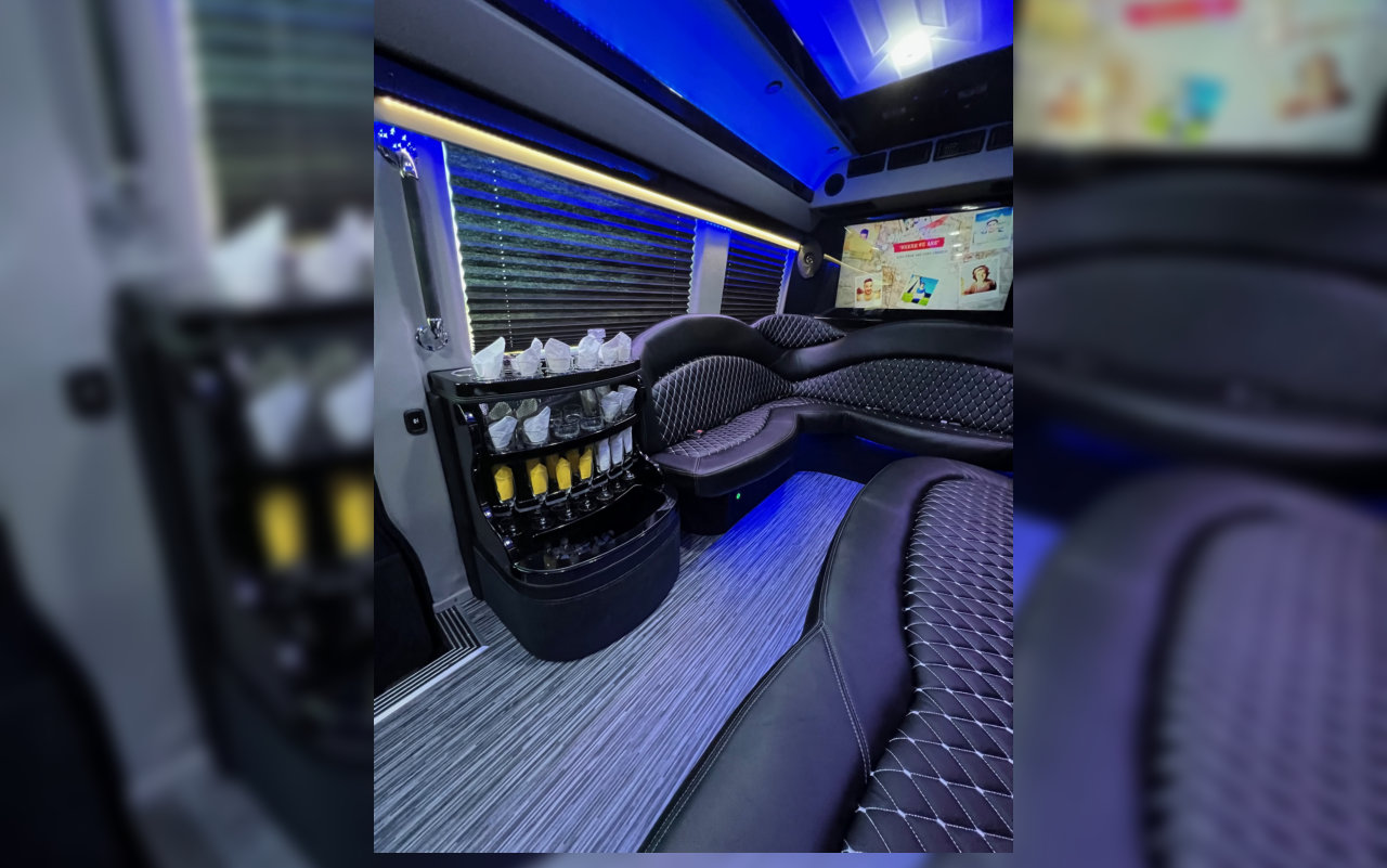inside of luxury car